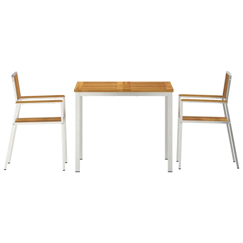 Garden Dining Set 3 pcs Brown Solid acacia wood